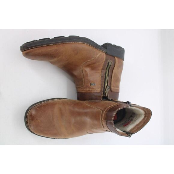 RIEKER Men's Sz 9.5US/43EU "Ron 83" Winter Boot Brown Double Zip - Picture 2 of 11